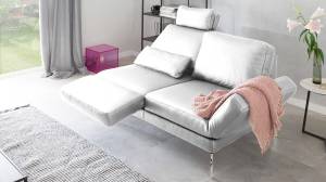 Sofa HURRICANE 2-Sitzer Leder Weiß