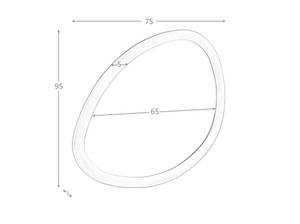 Wandspiegel aus nussbaumfarbenem Holz Braun - Massivholz - Holzart/Dekor - 95 x 3 x 75 cm