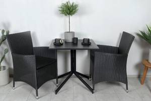 Cafétisch Way Schwarz - Metall - 70 x 72 x 70 cm