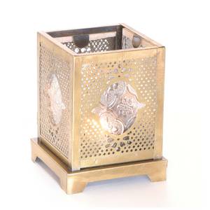 Orientalisches Glaswindlicht Mahir Gold - Glas - 10 x 12 x 10 cm