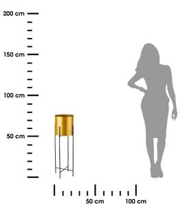 Blumenständer 10-1625-75-cz-z Schwarz - Gold - Höhe: 75 cm