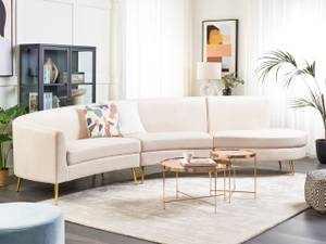 U-förmiges Sofa MOSS Beige - Creme - Gold