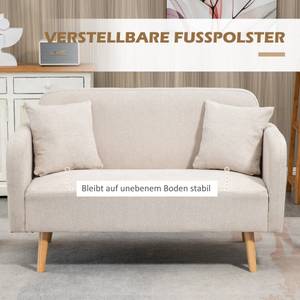 Doppelsofa 839-209V00CW Weiß - Textil - 70 x 80 x 130 cm