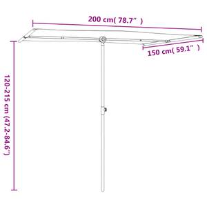 Sonnenschirm 3001675 Blau - 150 x 215 x 200 cm