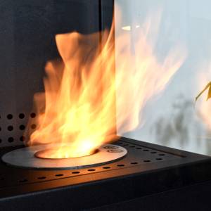 Ethanolkamin Glow Fire Mora Ofen Schwarz - Glas - Metall - 40 x 140 x 40 cm