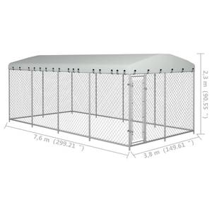 Hundehütte 3001180-1 Silber - Metall - 760 x 230 x 380 cm