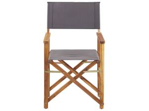 Chaise de jardin CINE Gris - Chêne clair - Profondeur : 52 cm