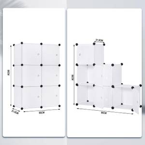 Garderobenschrank Angelika Weiß - Kunststoff - 95 x 95 x 32 cm