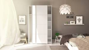 l' armoire Veto Blanc - En partie en bois massif - 122 x 202 x 64 cm