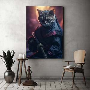 Leinwandbild Cat Warrior III 100 x 150 cm