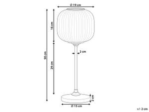 Tischlampen TOSNA Schwarz - Grau - Metall - 19 x 50 x 19 cm