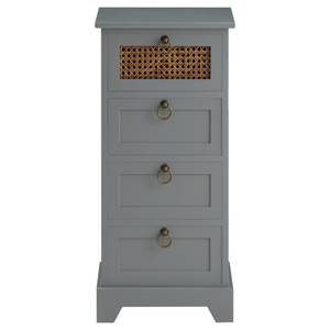 Chiffonnier VANIKA Gris - Bois massif - 35 x 76 x 29 cm