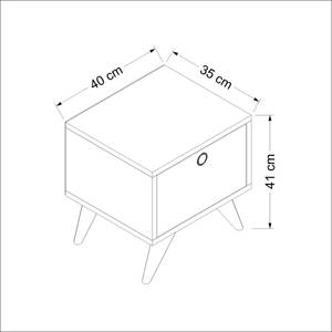 Table de chevet Hinnerup Bois manufacturé - 40 x 41 x 35 cm