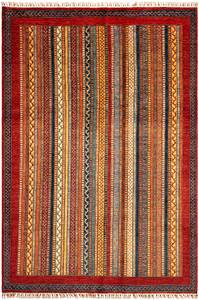 Tapis Torkman LXVI Rouge - Textile - 200 x 1 x 295 cm