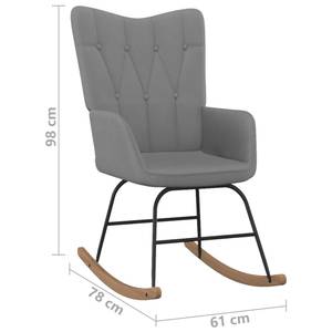 Schaukelstuhl mit Hocker 3010050-2 Dunkelgrau