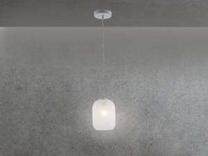 LED Pendelleuchte Milchglas Weiß Ø15cm Weiß - Durchmesser Lampenschirm: 15 cm