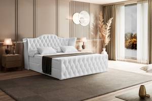 Boxspringbett VILA-Z Hochglanz Weiß - Breite: 140 cm - H3