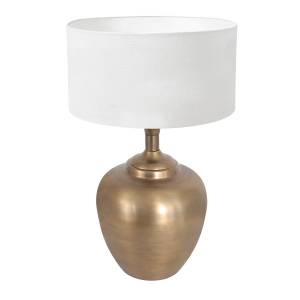 Dekorative Tischleuchte Set Brass Beige - Bronze - Weiß