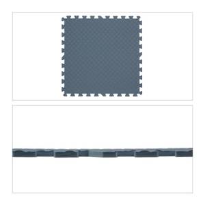 Graue Bodenschutzmatte im 8er Set Grau - Kunststoff - 60 x 1 x 60 cm