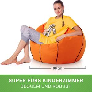 Pouf gaming basket 90cm - 250L Orange - Matière plastique - Textile - 90 x 90 x 90 cm