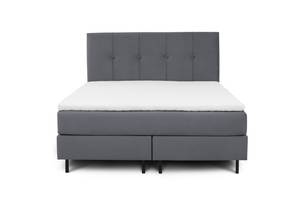 Boxspringbett Lago Graphit - Breite: 120 cm - H3