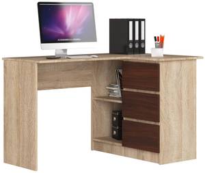 Bureau d'angle B16 droit CLP Imitation chêne de Sonoma - Imitation wengé