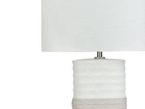 Lampe de table NAVIA Beige - Blanc - Porcelaine - 30 x 50 x 30 cm