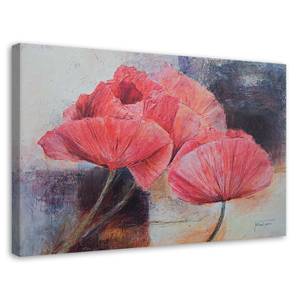 Leinwandbild Mohnblumen wie gemalt Rot 60 x 40 cm