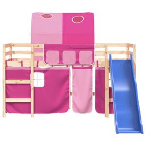 Kinderhochbett mit Tunnel D9547 Pink - 80 x 200 cm