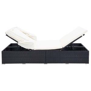 Chaise longue Noir - Métal - Polyrotin - 121 x 110 x 194 cm