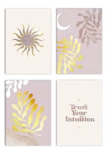 Echtes Gold Poster Set Papier - 70 x 50 x 70 cm