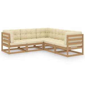 Salon de jardin (lot de 5) 3009917 Bois massif - Bois/Imitation - 70 x 67 x 70 cm