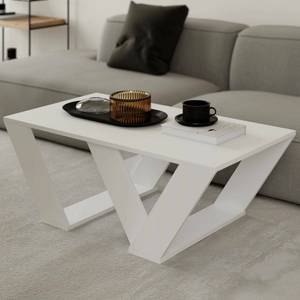 Table basse Dmelegon Blanc - Bois manufacturé - 60 x 40 x 110 cm