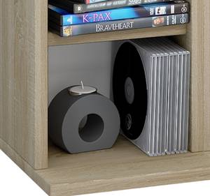 Holz CD DVD Stand Regal Schrank  Milano Kastanienbraun - Eiche Hell Dekor