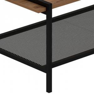 Couchtisch Lara mit Metallfüße Schwarz - Braun - Holzwerkstoff - Metall - 120 x 45 x 60 cm