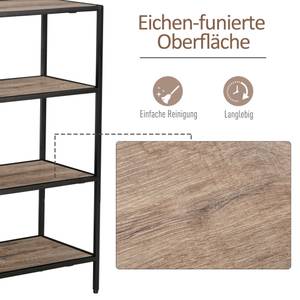 Standregal 838-046 Schwarz - Holzwerkstoff - 32 x 95 x 120 cm