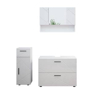 Mobilier de salle de bains Irma Blanc brillant - Blanc