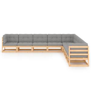 Gartenmöbel-Set (9-teilig) 3009841-2 Braun - Massivholz - Holzart/Dekor - 70 x 67 x 70 cm