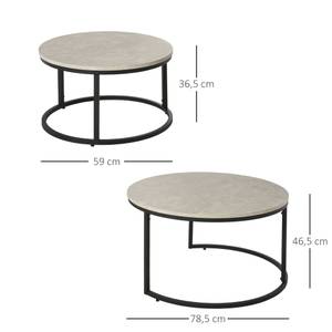 Couchtisch Set 833-873 Grau - Holzwerkstoff - 79 x 47 x 79 cm