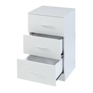 Set de 2 tables de chevet Aurdal Blanc crème brillant