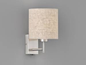 Wandleuchte mit Schalter rund Beige Beige - Silber