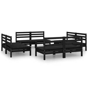 Garten-Lounge-Set Schwarz - Massivholz - Holzart/Dekor - 64 x 63 x 64 cm