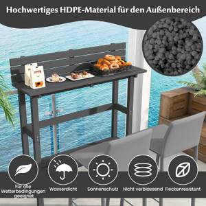 Bartisch ZB33649SD Grau - Kunststoff - 39 x 136 x 122 cm