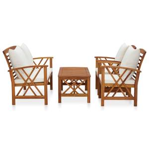 Garten-Lounge-Set (4-teilig) 3004236-2 Braun - Weiß