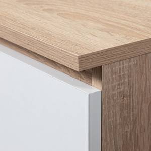Table de Chevet CL3 60 Imitation chêne de Sonoma - Blanc - Largeur : 60 cm