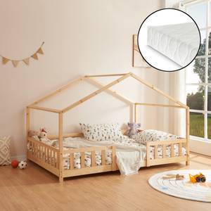 Lit enfant Treviolo avec matelas Beige - 126 x 138 x 207 cm