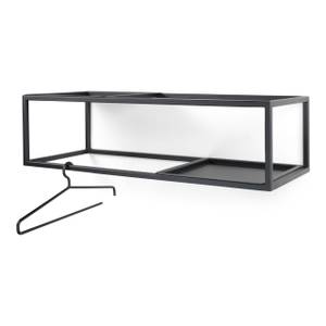 Garderobe Rack 80 Schwarz Schwarz - Metall - 78 x 21 x 31 cm