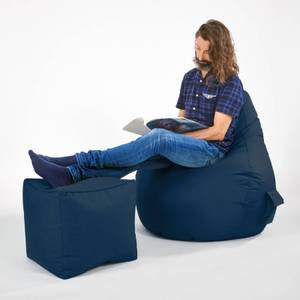 Sitzsack-Hocker Pouf "Cube" 40x40x40cm Nachtblau