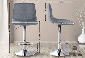 Tabouret de bar Lex Lot de 2 Gris