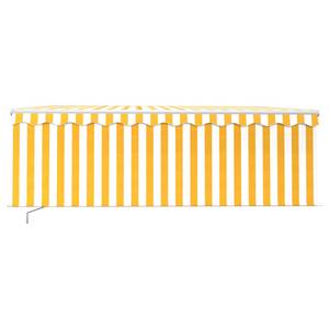 Auvent rétractable 3014348-2 Blanc - Jaune - Largeur : 400 cm